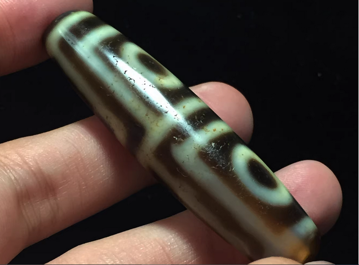 Real Himalaya Ancient Four Eye Dzi Bead Amulet Pendant Tibet Agate Genuine 4 Eyed Pure Gzi Old Antique Talisman Bracelet