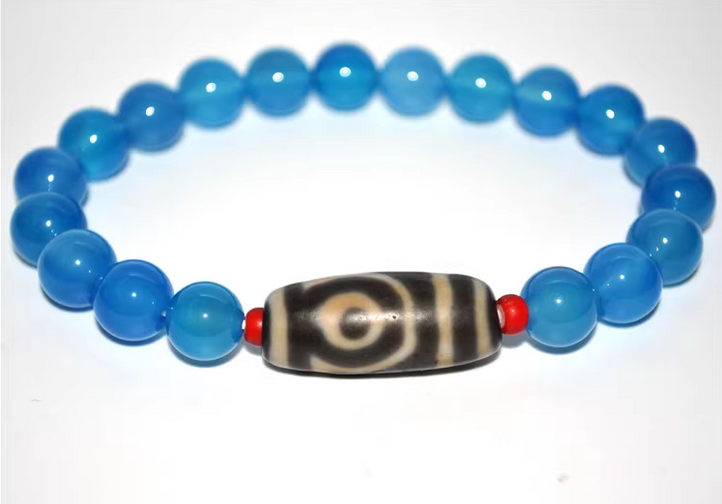 Real Himalaya Ancient Two Eyes Dzi Bead Amulet Pendant Tibet Agate Genuine 2 Eyed Pure Gzi Old Antique Talisman