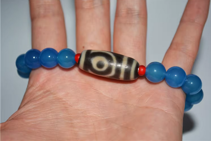 Real Himalaya Ancient Two Eyes Dzi Bead Amulet Pendant Tibet Agate Genuine 2 Eyed Pure Gzi Old Antique Talisman