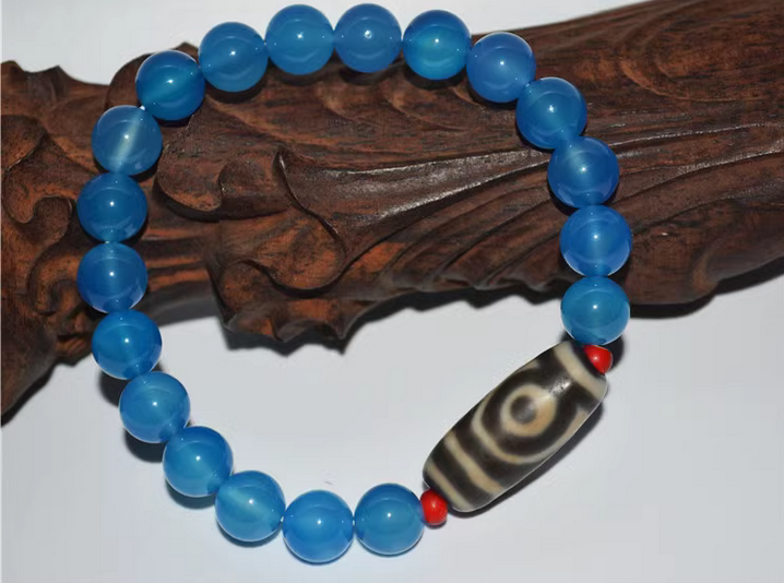 Real Himalaya Ancient Two Eyes Dzi Bead Amulet Pendant Tibet Agate Genuine 2 Eyed Pure Gzi Old Antique Talisman