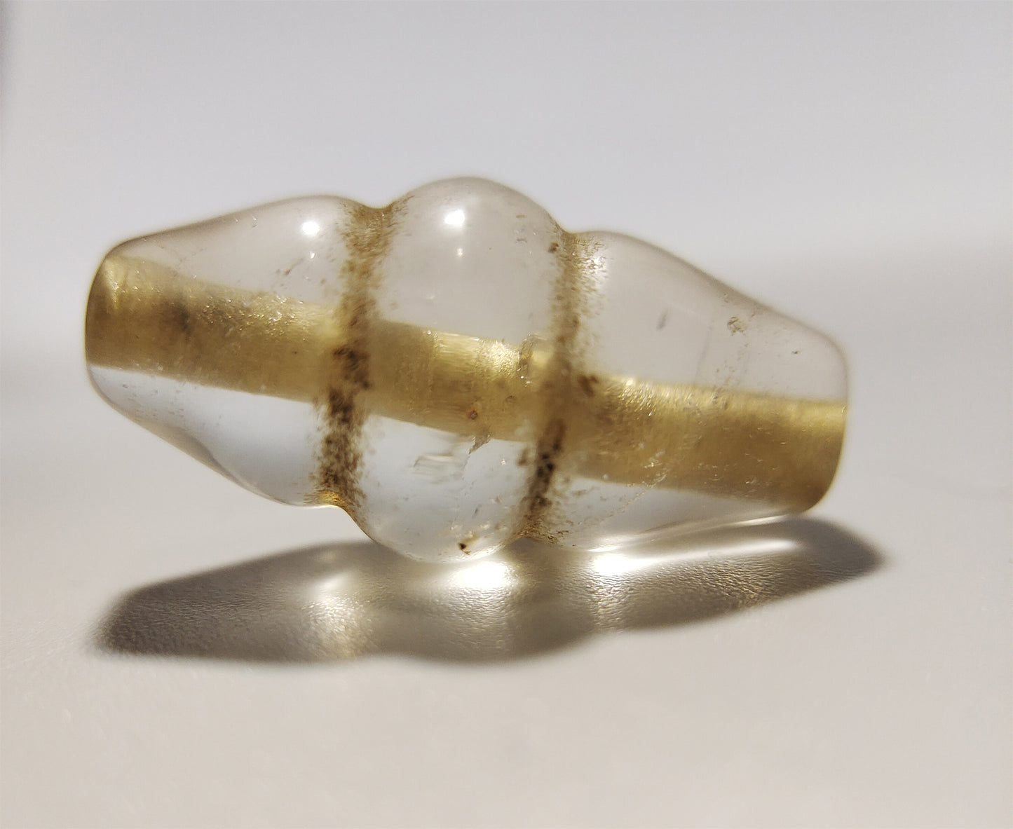 Real Himalaya Ancient White Crystal Bead Bracelet Pendant Clear Quartz Necklace Amulet Genuine Old Antique Chinese