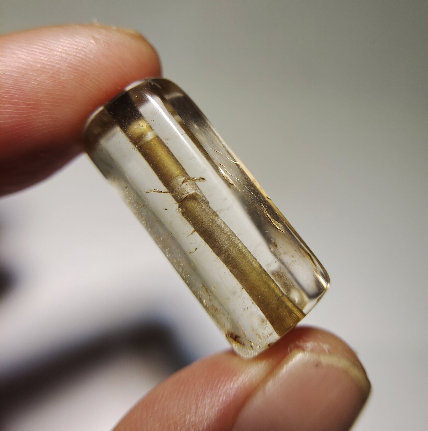 Real Himalaya Ancient White Crystal Bead Bracelet Pendant Quartz Clear Necklace Amulet Genuine Old Antique Chinese Talisman