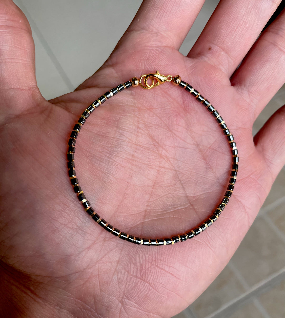 Genuine Himalaya Old Antique Black Obsidian Stone Bracelet Real Mini Small Size Tibetan Beads Natural 喜马拉雅黑曜石桶珠手串老剁珠项链手链管珠锁骨链