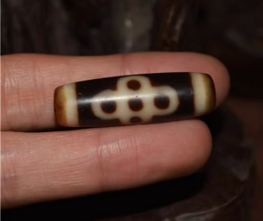 Real Himalayan Ancient Five Eyes Lightning Dzi Bead Amulet Tibetan Pure 5 Eyed Gzi Pendant Genuine Old Antique Agate Talisman Bracelet