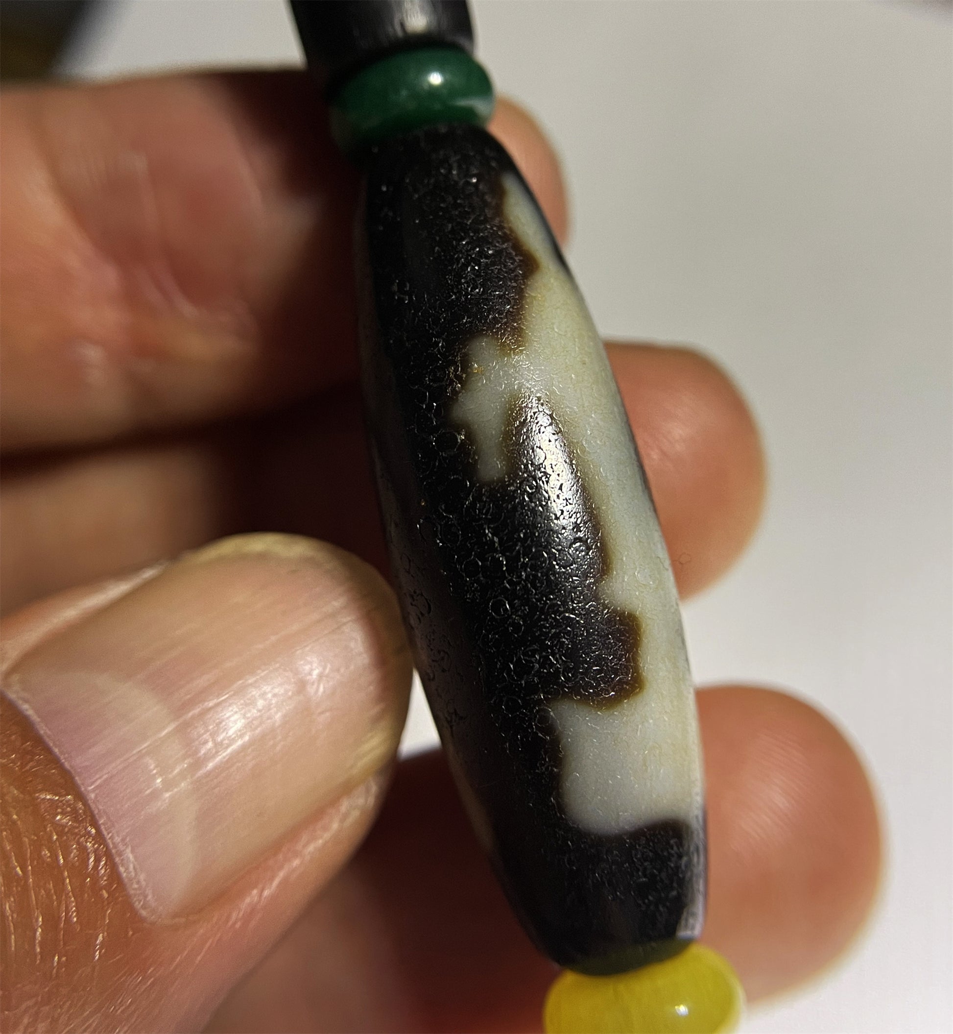 Real Himalayan Ancient Guanyin Buddha Dzi Bead Amulet  Tibetan Agate Genuine Old Pure Kwan Yin Gzi Bracelet Pendant