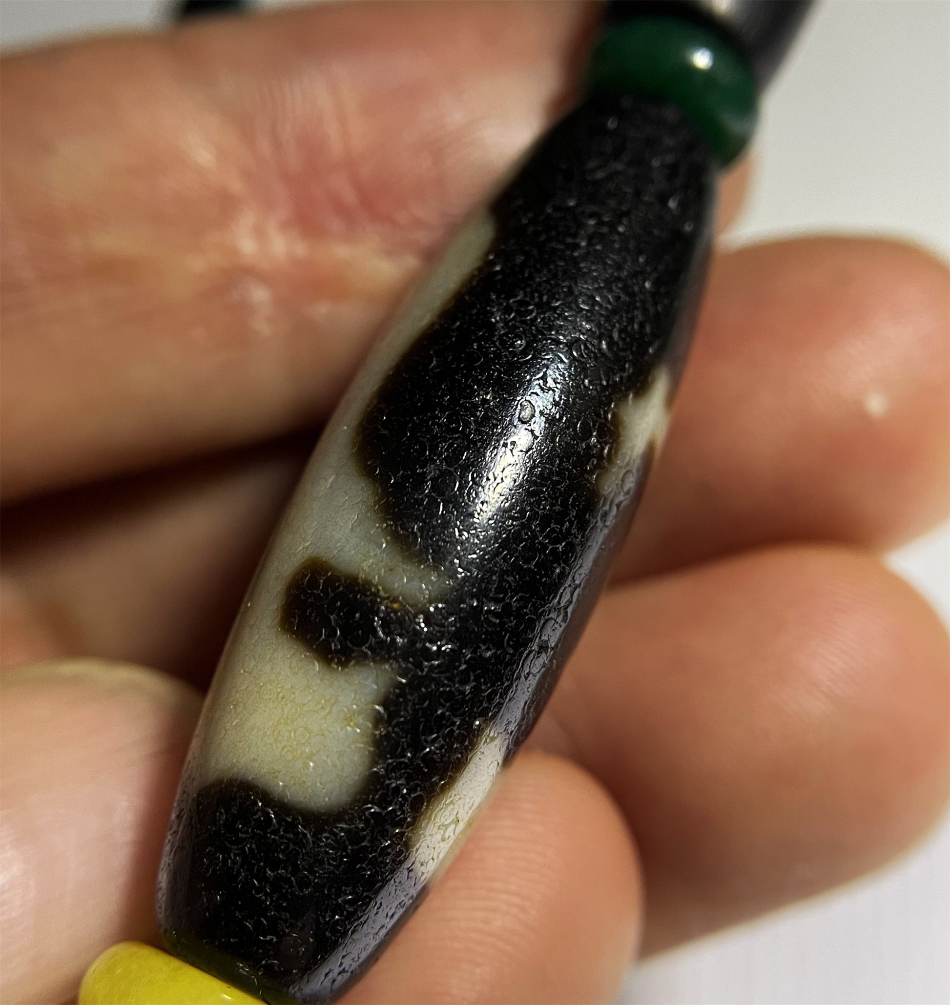 Real Himalayan Ancient Guanyin Buddha Dzi Bead Amulet  Tibetan Agate Genuine Old Pure Kwan Yin Gzi Bracelet Pendant