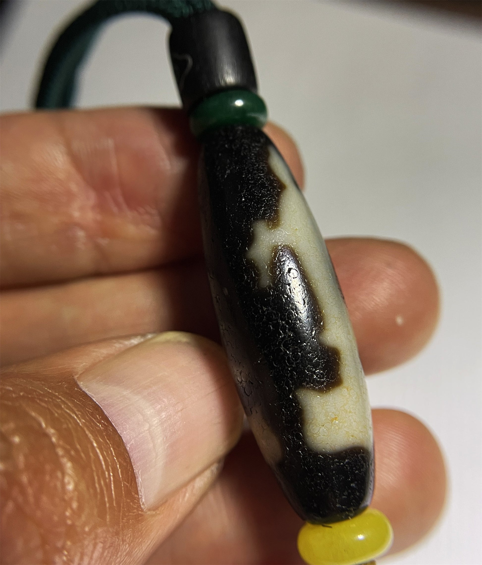 Real Himalayan Ancient Guanyin Buddha Dzi Bead Amulet  Tibetan Agate Genuine Old Pure Kwan Yin Gzi Bracelet Pendant