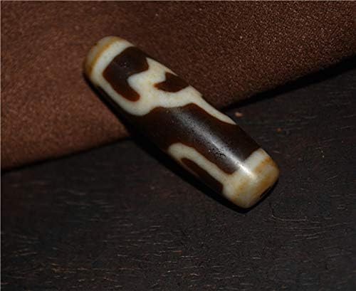 Real Himalayan Ancient Lotus Dzi Bead Pendant Amulet Tibet Agate Genuine Six Eyes Gzi Old Antique Talisman