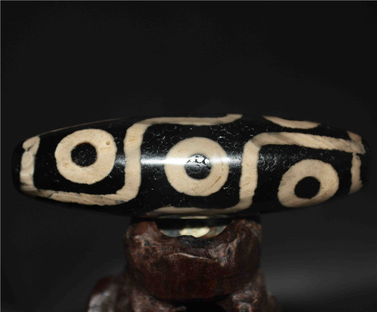 Real Himalayan Ancient Nine Eyes Dzi Bead Pendant Amulet Tibet Old Antique Genuine Agate Nepal 9 Eyed Pure Gzi Talisman