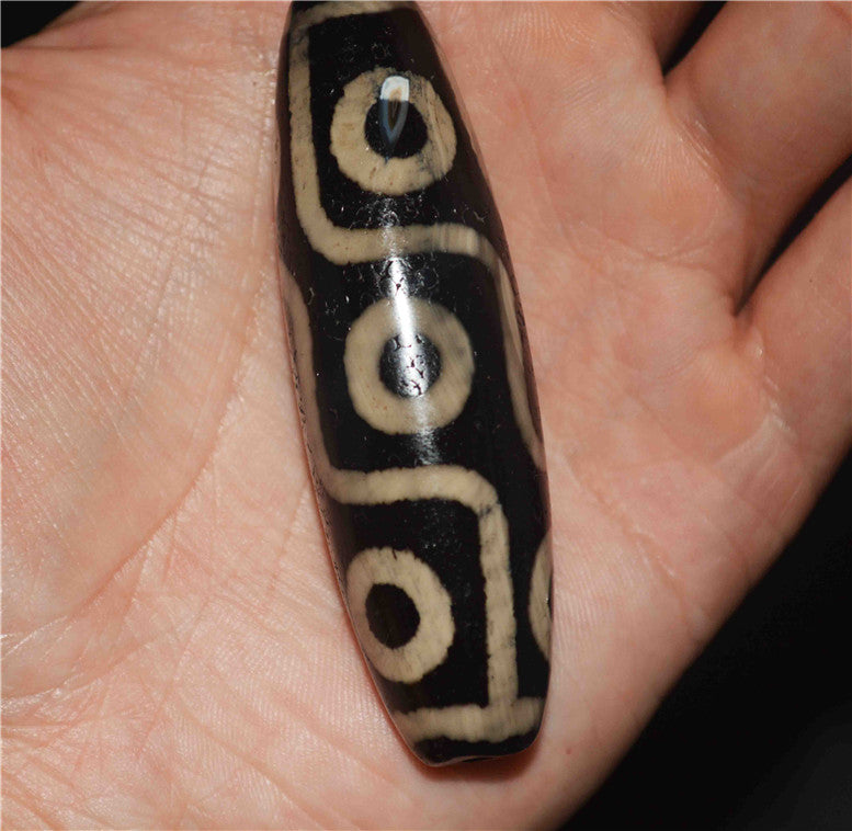 Real Himalayan Ancient Nine Eyes Dzi Bead Pendant Amulet Tibet Old Antique Genuine Agate Nepal 9 Eyed Pure Gzi Talisman