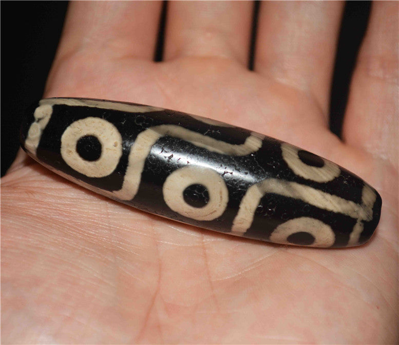 Real Himalayan Ancient Nine Eyes Dzi Bead Pendant Amulet Tibet Old Antique Genuine Agate Nepal 9 Eyed Pure Gzi Talisman