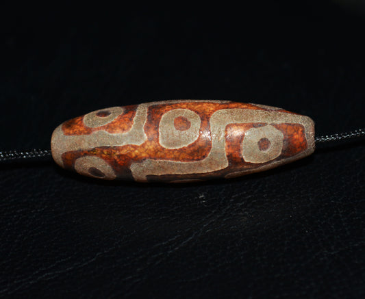 Real Himalayan Ancient Nine Eyes Dzi Bead Pendant Amulet Tibet Pure 9 Eyed Gzi Genuine Old Antique Agate Talisman Bracelet