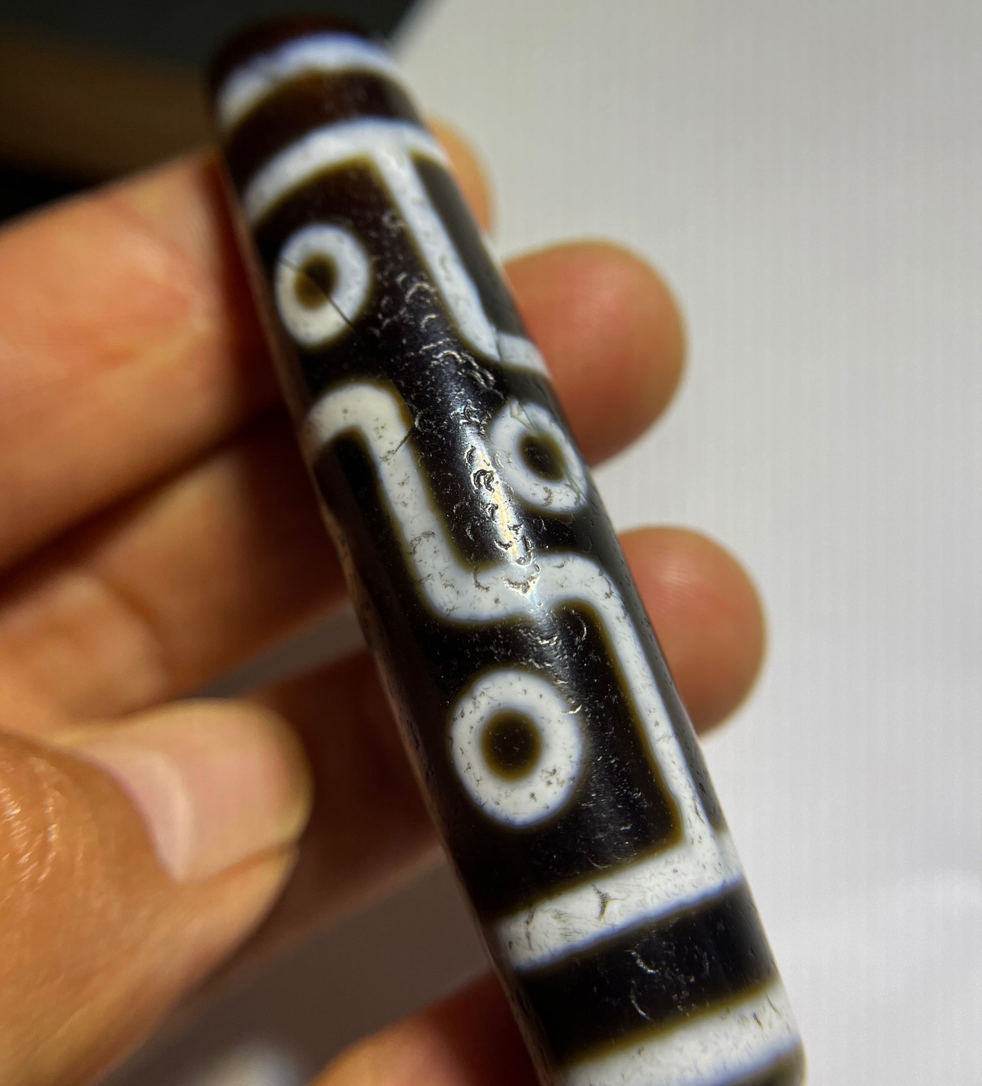 Real Himalayan Ancient Pure Nine Eyes Dzi Bead Amulet Pendant Tibet Agate 9 Eyed Pure Gzi Old Antique Talisman Genuine