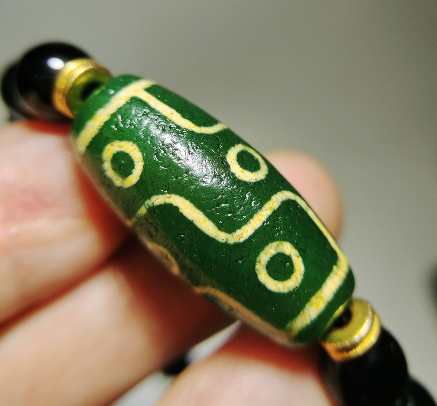 Real Himalayan Ancient Pure Nine Eyes Dzi Bead Amulet Tibetan Old Antique Agate Genuine 9 Eyed Gzi Tibet Talisman