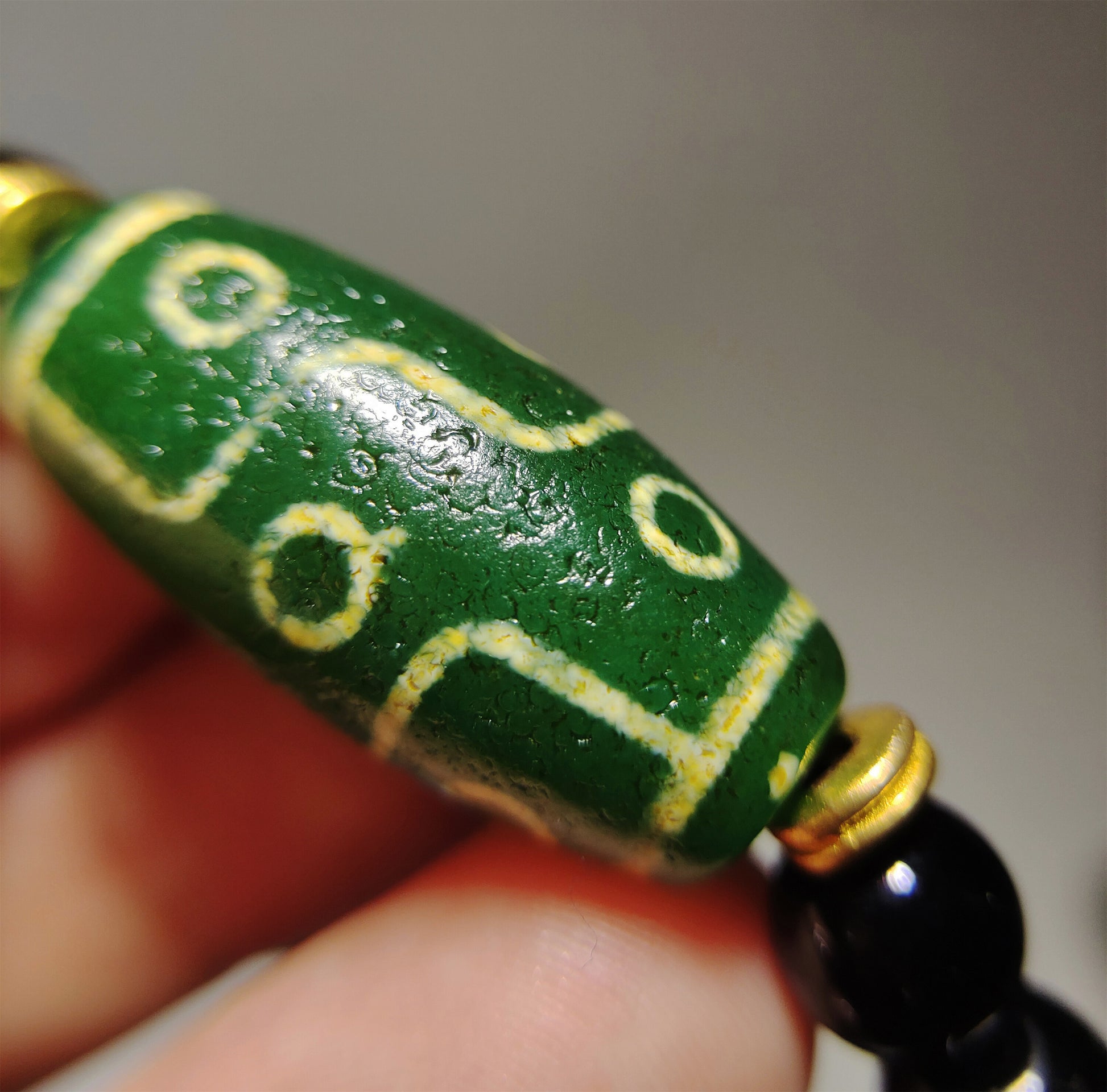 Real Himalayan Ancient Pure Nine Eyes Dzi Bead Amulet Tibetan Old Antique Agate Genuine 9 Eyed Gzi Tibet Talisman