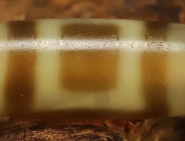 Real Himalayan Ancient Sakor Namkor Dzi Bead Pendant Amulet Tibet Heaven and Earth Agate Genuine Gzi Old Antique Talisman