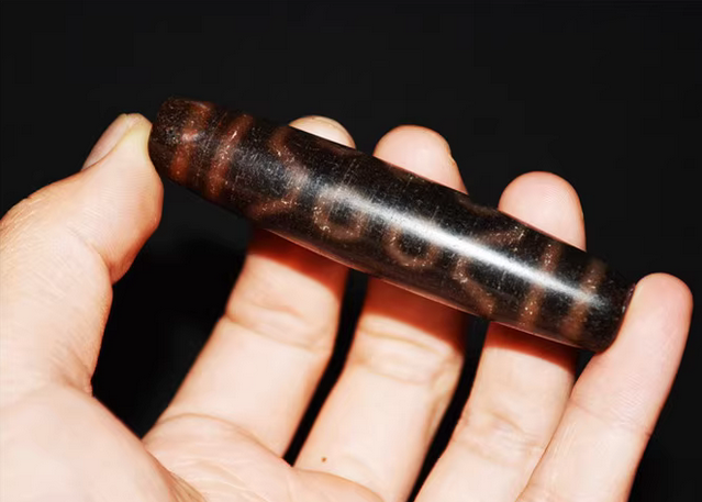 Real Himalayan Ancient Ten Eyes Dzi Bead Amulet Pendant Tibet Agate Genuine 10 Eyed Pure Gzi Old Antique Talisman