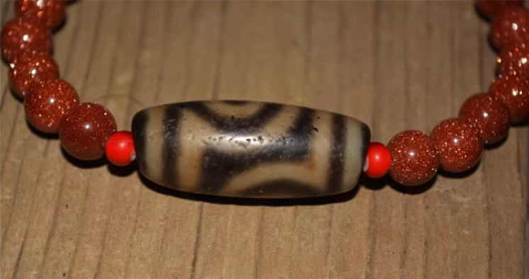 Real Himalayan Ancient Two Eye Dzi Bead Amulet Pendant Tibet Agate Genuine 2 Eyed Pure Gzi Old Antique Talisman