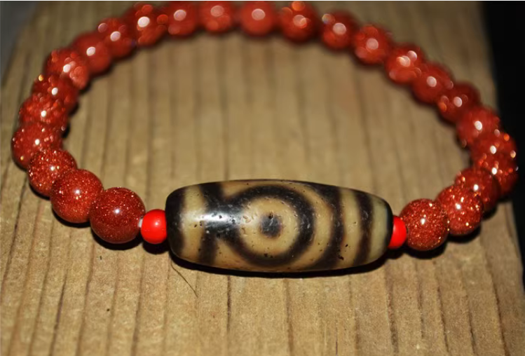 Real Himalayan Ancient Two Eye Dzi Bead Amulet Pendant Tibet Agate Genuine 2 Eyed Pure Gzi Old Antique Talisman