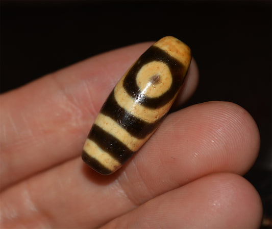 Real Himalayan Ancient Two Eyes Dzi Bead Amulet Tibet Pendant Agate Pure 2 Eyed Gzi Old Genuine Talisman Bracelet