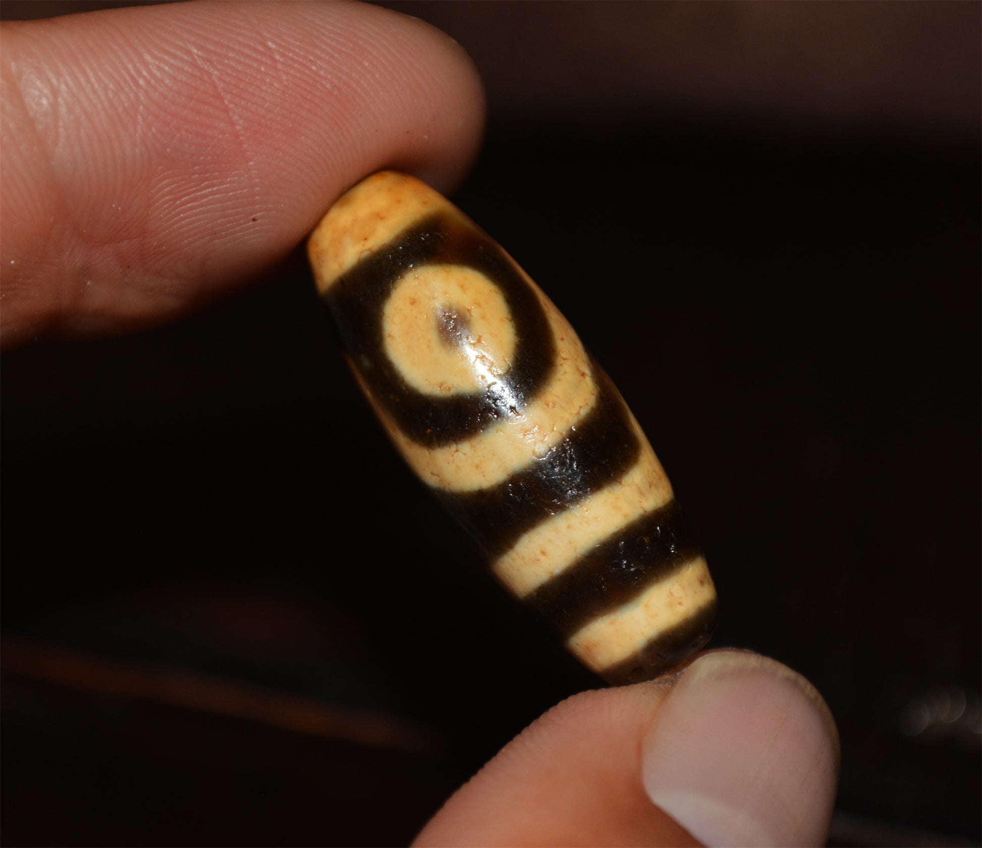 Real Himalayan Ancient Two Eyes Dzi Bead Amulet Tibet Pendant Agate Pure 2 Eyed Gzi Old Genuine Talisman Bracelet