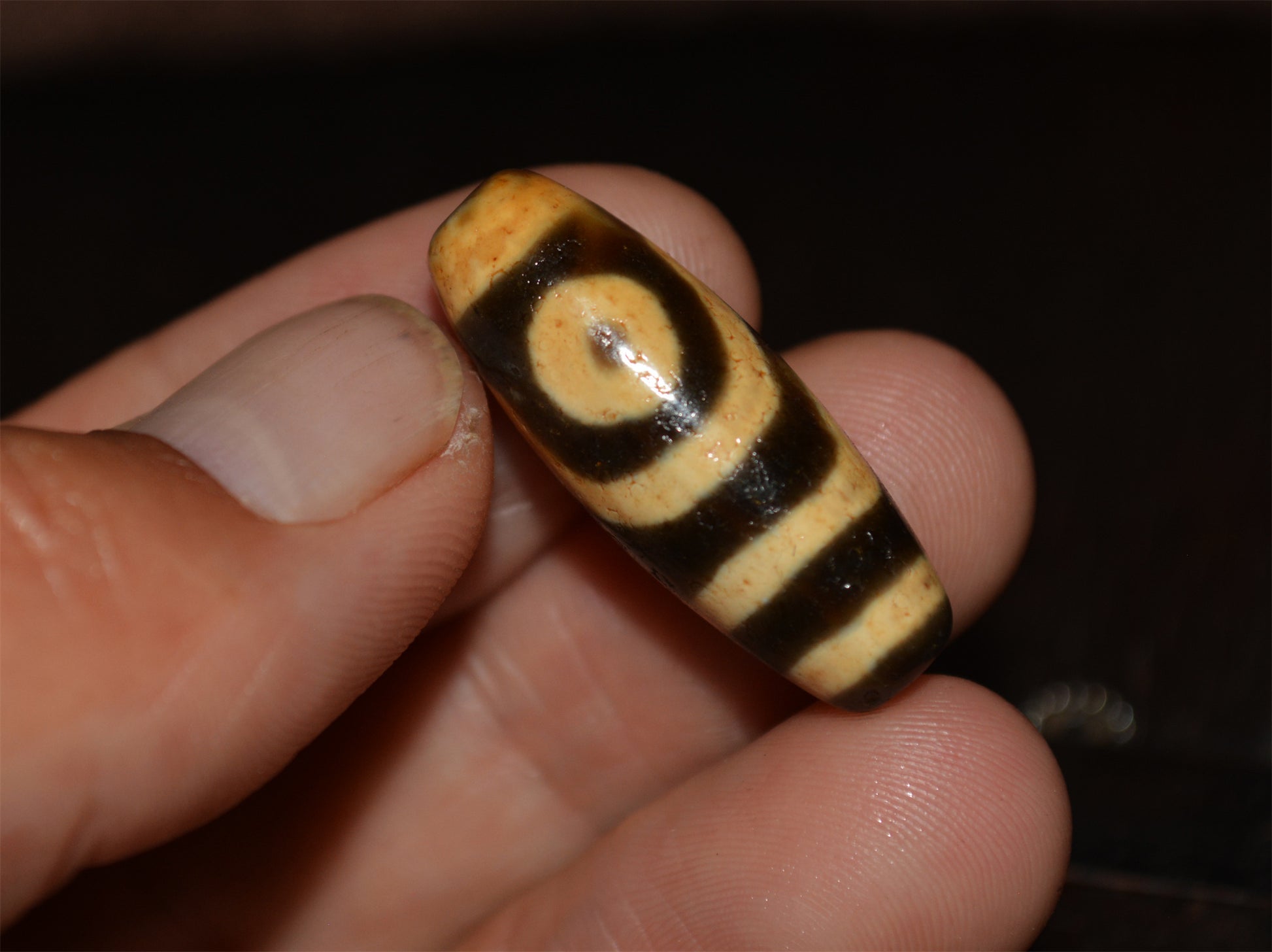 Real Himalayan Ancient Two Eyes Dzi Bead Amulet Tibet Pendant Agate Pure 2 Eyed Gzi Old Genuine Talisman Bracelet