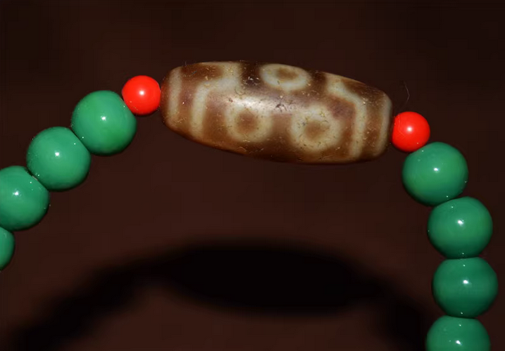 Real Himalayan Old Ancient Seven Eyes Dzi Bead Amulet Pendant Tibet Agate Genuine 7 Eyed Pure Gzi Antique Talisman Bracelet