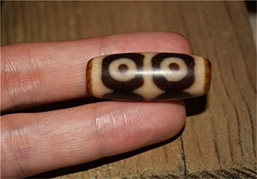 Real Himalayan Old Ancient Six Eyes Dzi Bead Pendant Amulet Tibet Agate 6 Eyed Pure Gzi Antique Talisman