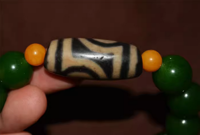 Real Himalayan Old Ancient Two Eyes Dzi Bead Amulet Pendant Tibet Agate Genuine 2 Eyed Pure Gzi Antique Talisman Bracelet