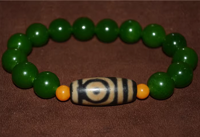 Real Himalayan Old Ancient Two Eyes Dzi Bead Amulet Pendant Tibet Agate Genuine 2 Eyed Pure Gzi Antique Talisman Bracelet