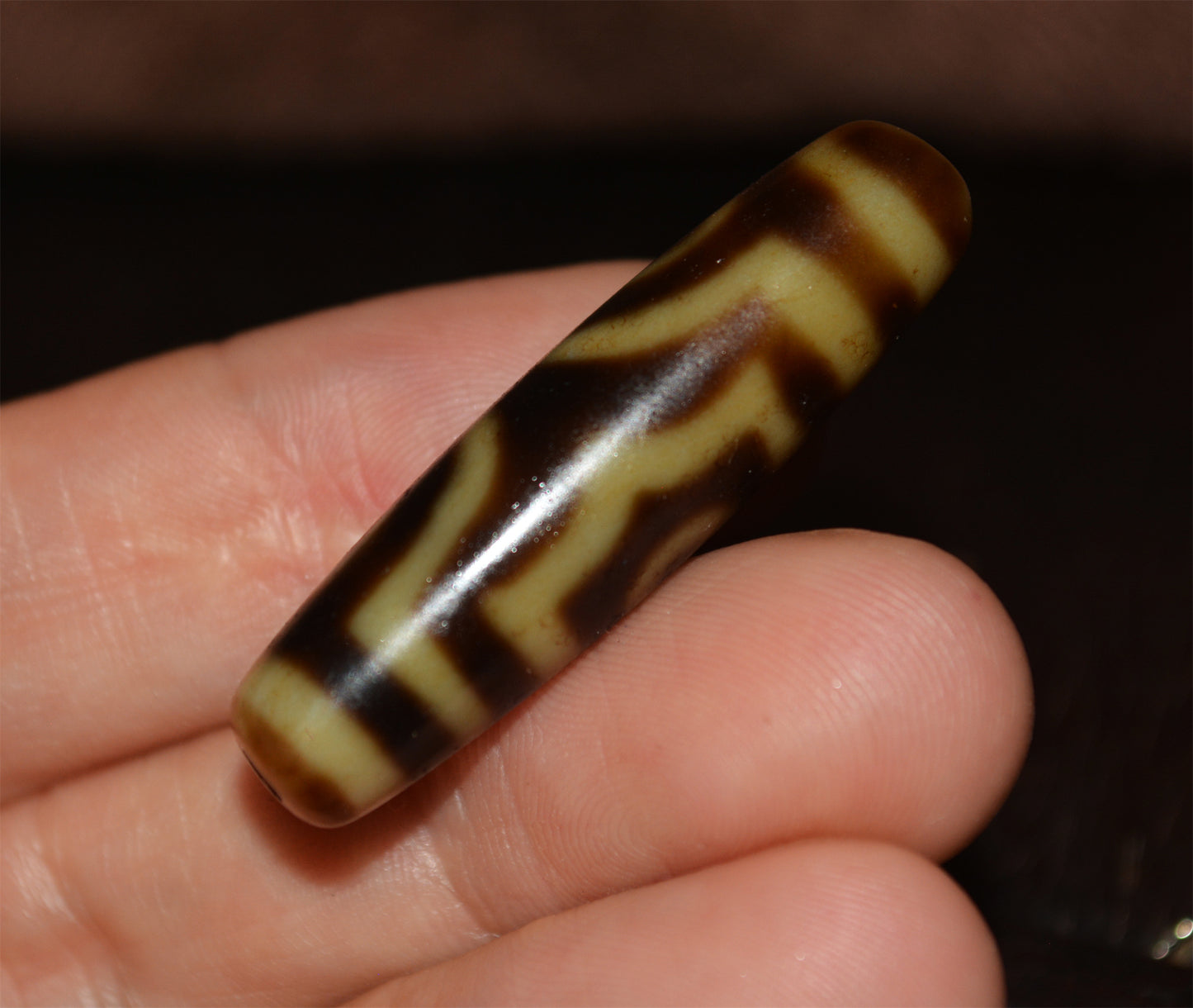 Real Himalayas Ancient Three Eyes Dzi Bead Amulet Tibet Pendant Agate Pure 3 Eyed Gzi Old Antique Genuine Talisman Bracelet