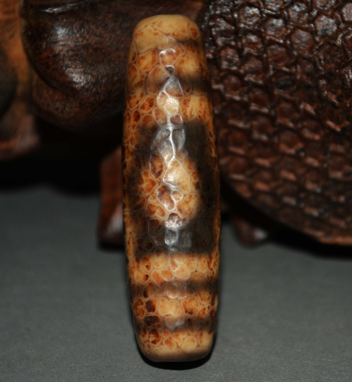 Real Himalayas Old Ancient Three Eyes Dzi Bead Pendant Talisman Tibet Agate Stone Pure 3 Eyed Gzi Amulet Bracelet