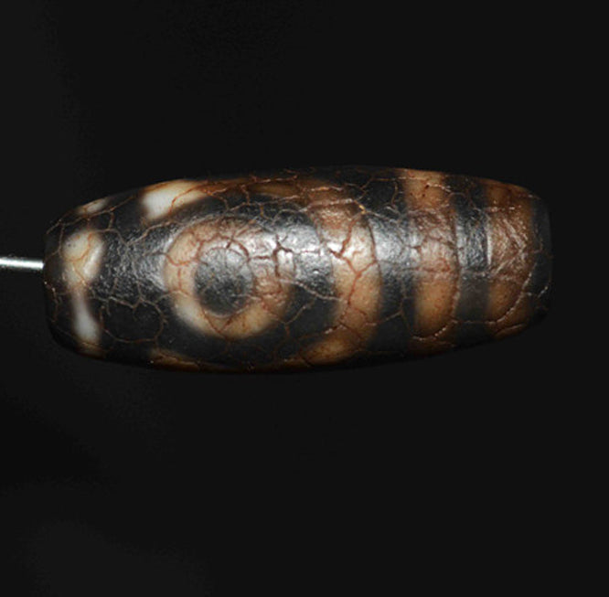 Real Himalayas Old Ancient Two Eyes Dzi Bead Pendant Talisman Tibet Agate Stone Pure 2 Eyed Gzi Amulet Bracelet
