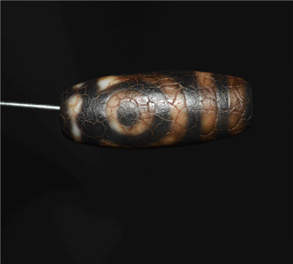 Real Himalayas Old Ancient Two Eyes Dzi Bead Pendant Talisman Tibet Agate Stone Pure 2 Eyed Gzi Amulet Bracelet