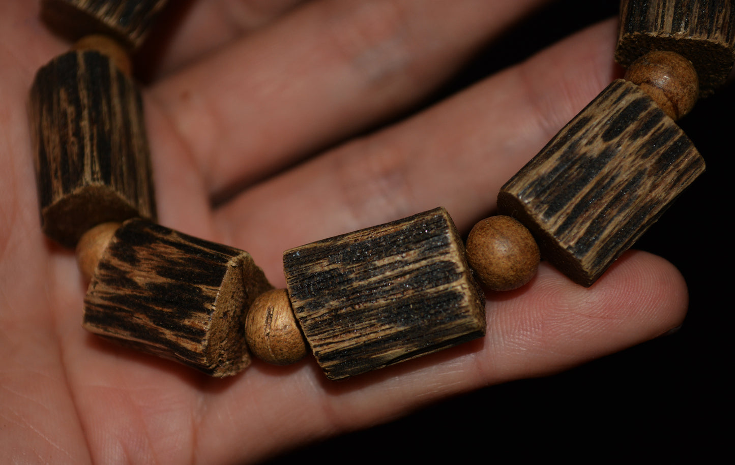Real Natural Vietnam Wild Kynam Agarwood Bracelet Mala Prayer Beads Qinan Kinam Aloeswood Beads Rosary Gaharu Super Kyara Oodh Agar