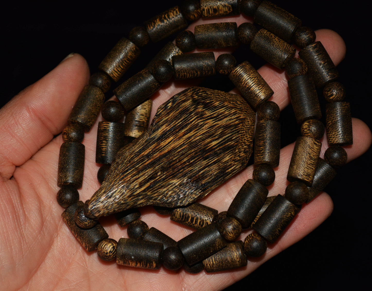 Real Natural Vietnam Wild Qinan Agarwood Bracelet Kynam Aloeswood Mala Prayer Beads Genuine Kinam Gaharu Necklace