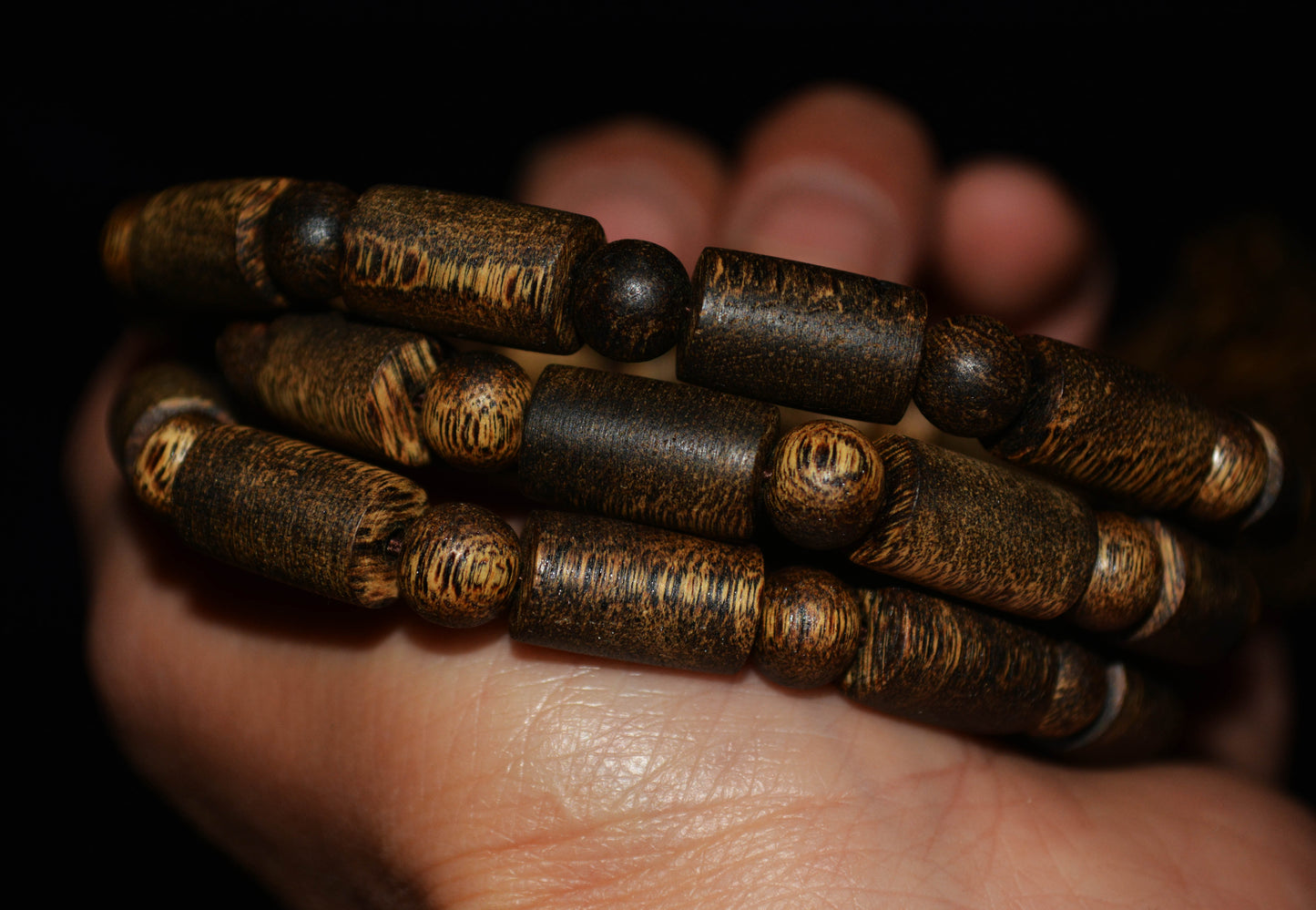 Real Natural Vietnam Wild Qinan Agarwood Bracelet Kynam Aloeswood Mala Prayer Beads Genuine Kinam Gaharu Necklace