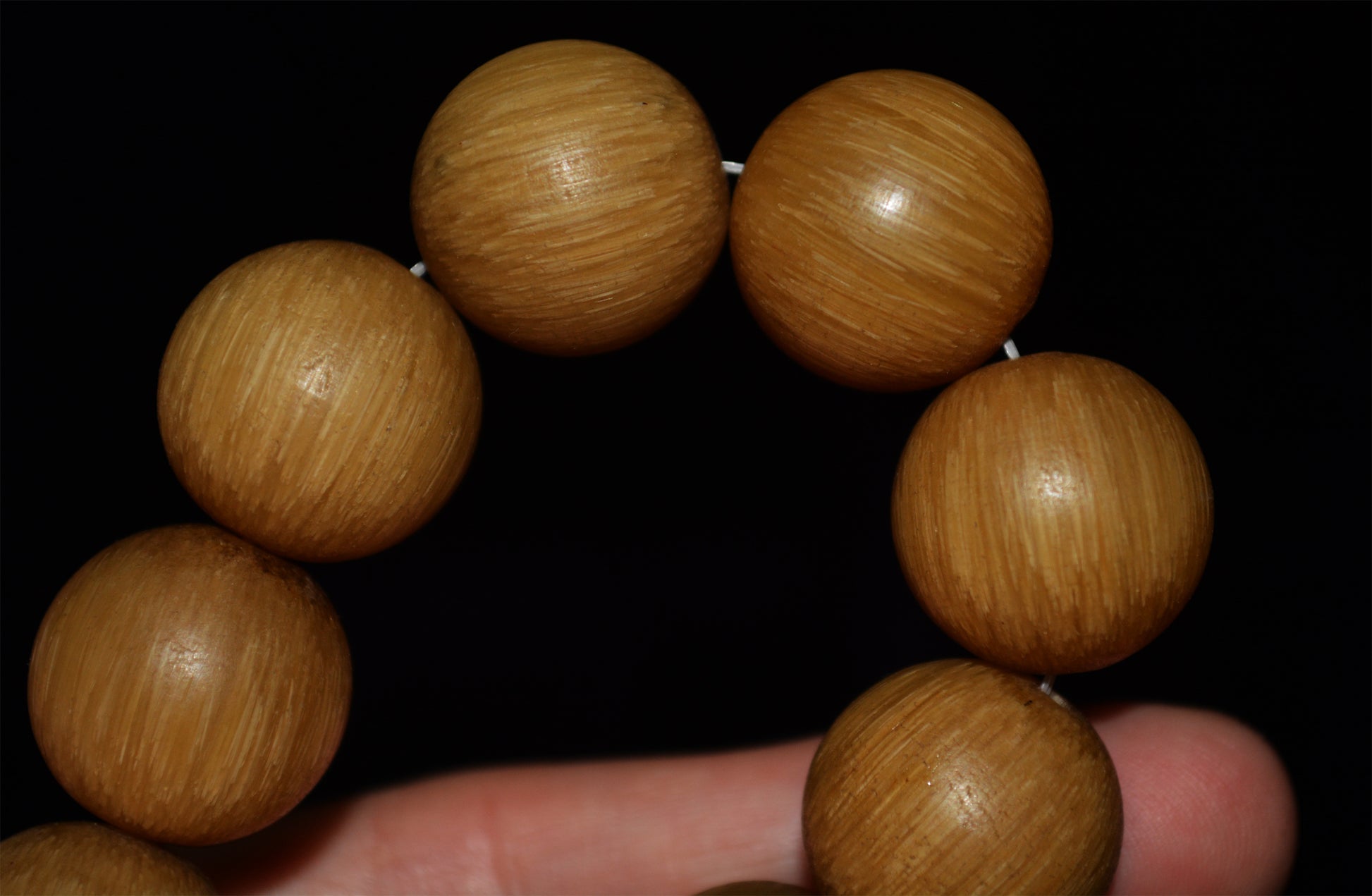 Real Chinese Old Antique Horn Bracelet Mala Prayer Beads Tibetan Genuine Rosary Rare