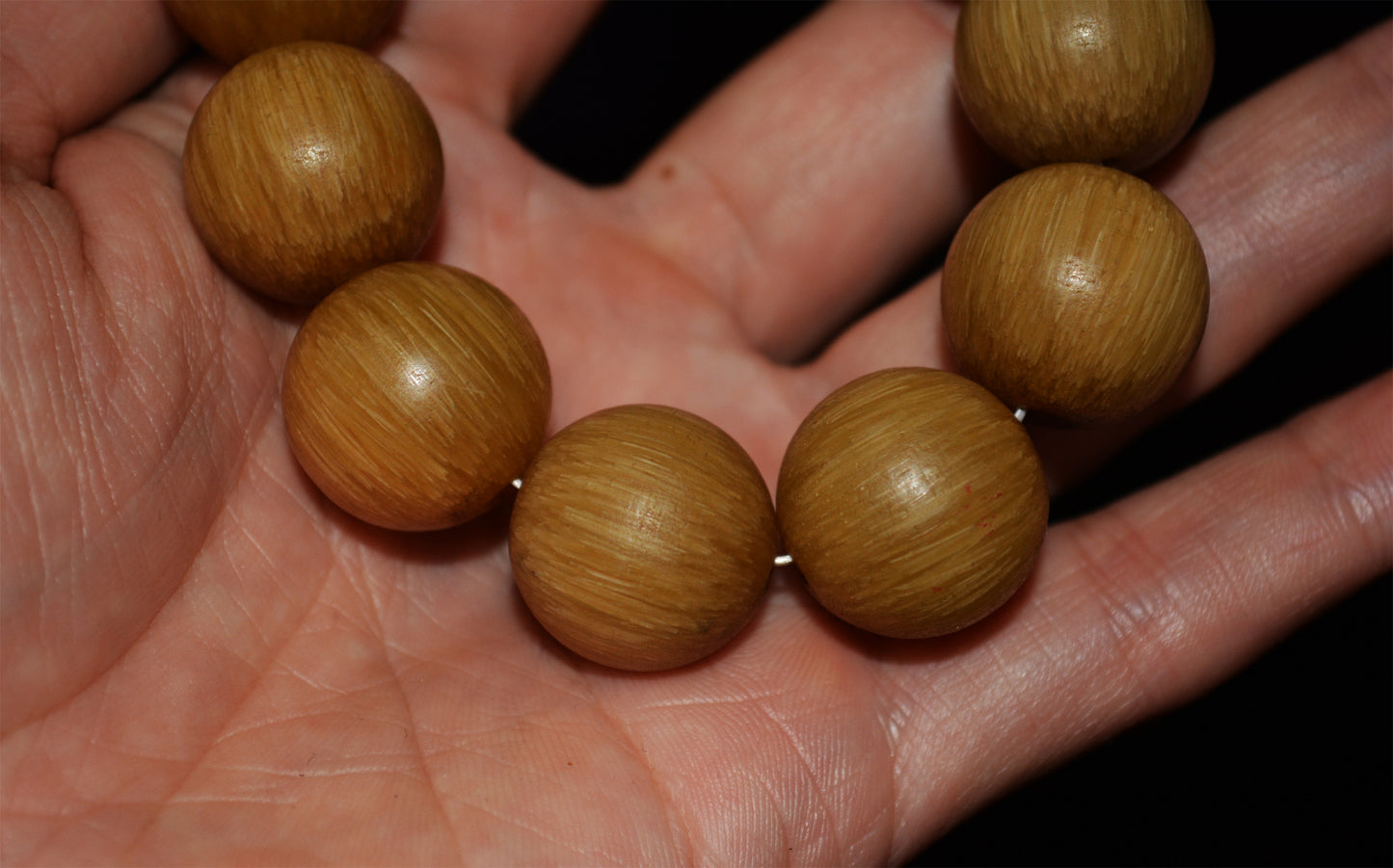 Real Chinese Old Antique Horn Bracelet Mala Prayer Beads Tibetan Genuine Rosary Rare