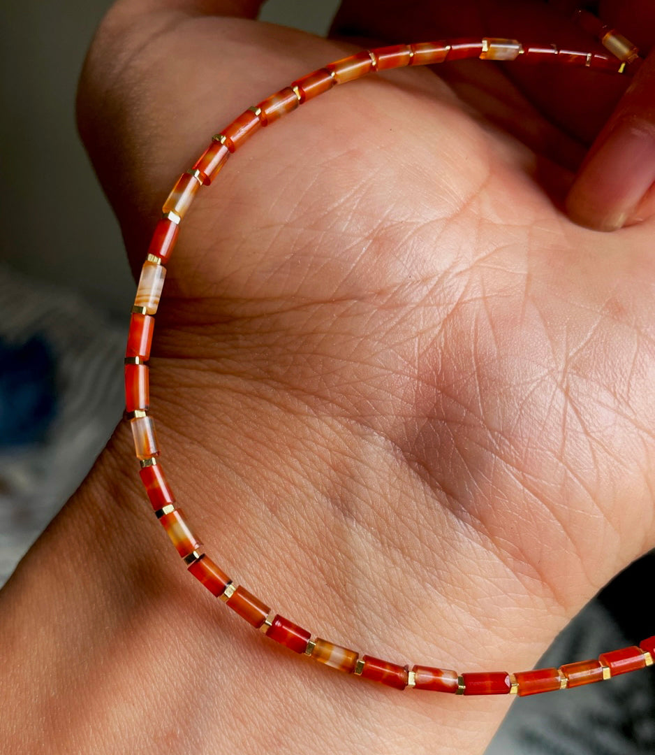 Real Red Agate Necklace Tibetan Old Antique Carnelian Bracelet Himalaya Mala Prayer Beads Natural Sardonyx Mini Small Size