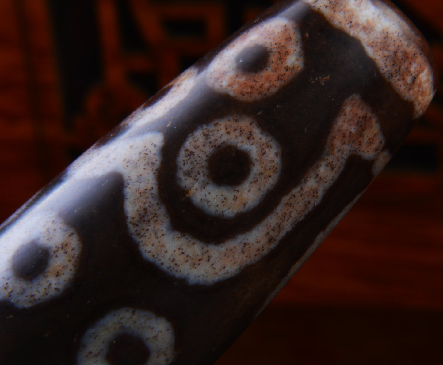 Real Tibet Ancient Cinnabar Twenty Four Eyes Dzi Bead Pendant Amulet Himalayan 24 Eyed Bloodspots Agate Gzi Old Antique Talisman