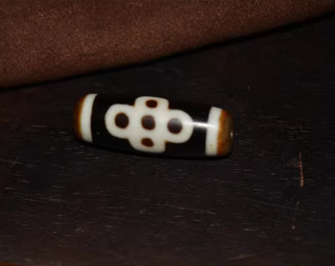 Real Tibet Ancient Five Eyes Lightning Dzi Bead Pendant Amulet Himalaya Agate Pure Gzi Old Antique Talisman