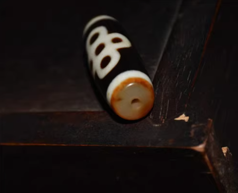 Real Tibet Ancient Five Eyes Lightning Dzi Bead Pendant Amulet Himalaya Agate Pure Gzi Old Antique Talisman