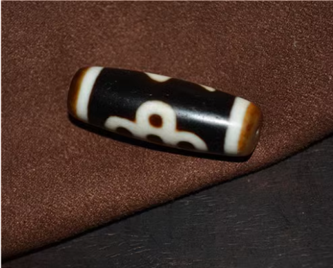 Real Tibet Ancient Five Eyes Lightning Dzi Bead Pendant Amulet Himalaya Agate Pure Gzi Old Antique Talisman
