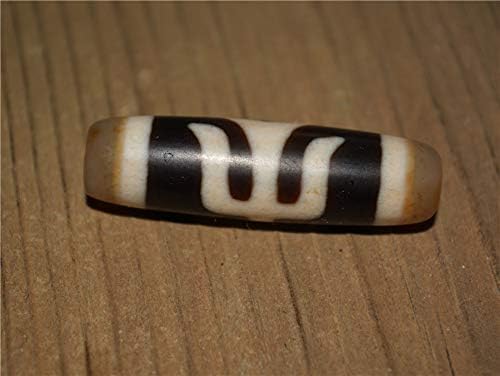 Real Tibet Ancient God of Wealth Dzi Bead Pendant Amulet Himalaya Agate Pure Fortune Gzi Old Antique Talisman