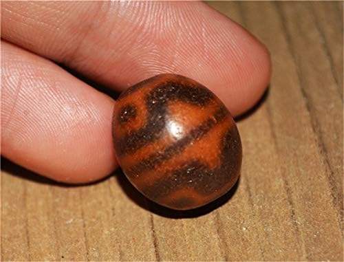 Real Tibet Ancient Pure Lotus Dzi Bead Pendant Amulet Himalayan Agate Genuine Six Eyes Gzi Old Antique Talisman