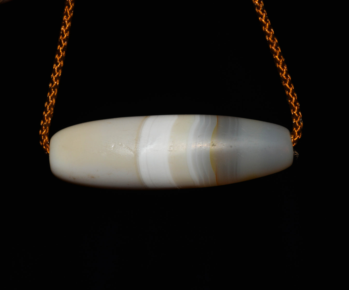 Real Tibetan Ancient Banded Agate Dzi Bead Amulet Pendant Genuine Old Antique Himalaya Sardonyx Talisman Bracelet