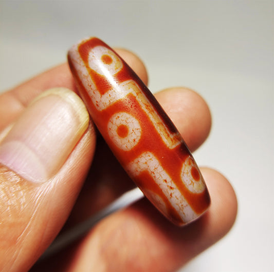 Real Tibetan Ancient Nine Eyes Dzi Bead Amulet Pendant Himalaya Genuine Old Antique Agate Nepal 9 Eyed Pure Gzi Talisman Bracelet