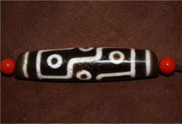 Real Tibetan Ancient Nine Eyes Dzi Bead Amulet Pendant Himalayan Agate 9 Eyed Gzi Old Talisman