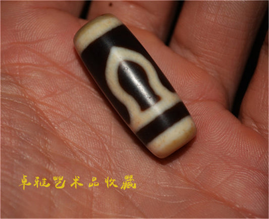 Real Tibetan Ancient One Eye Mountain Dzi Bead Amulet Himalayan Pure 1 Eye Gzi Pendant Genuine Old Antique Agate Talisman Bracelet